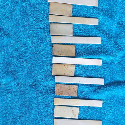 White antique piano key - white,