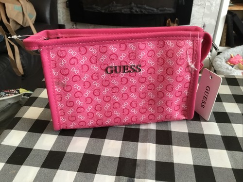 Guess large pink vanity bag - guess,
