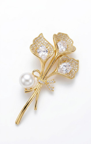 Gold tone calla - calla, flower