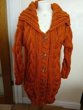 BRAND NEW HAND KNITTED LADIES  SUPER CHUNKY  CARDIGAN  DIFF COLOURS & DIFF SIZES