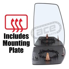 Ford Transit Custom Van 2012-2021 Heated Convex Wing Mirror Glass Drivers Side