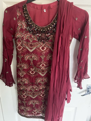 Kids maroon party asian - party, wear