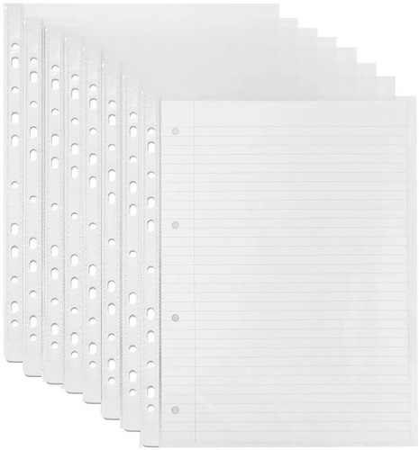 Clear punched pockets - punched,