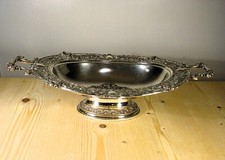 Large Antique WMF Embossed Silver Plate Bowl