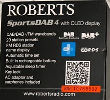 Roberts Sports DAB4 DAB+/DAB/FM Radio Complete Kit in Original Pack. V G C & PWO