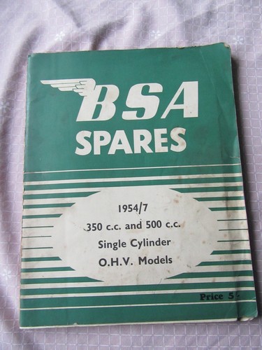 Bsa spares catalogue 1954 - bsa, 1954/7