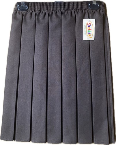 Brown pleated skirt girls age - brown,