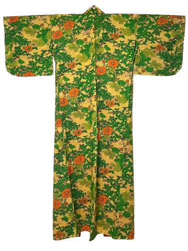Vintage kimono tsumugi pure - kimono,