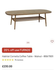 Habitat Cornelia Oak Coffee