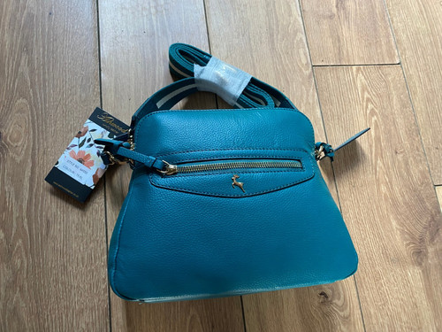 Ashwood teal leather shoulder - leather,