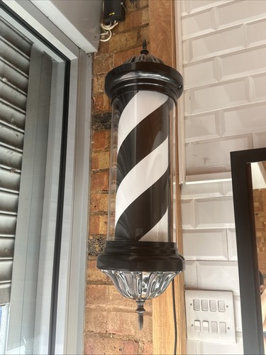 Vintage barber pole shop sign - barber,