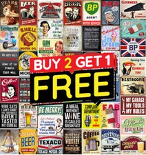 Metal tin sign plaque - plaque, pub