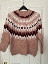 LADIES WOMENS THICK WOOLY JUMPER FROM PAPAYA AT MATALAN SIZE M pink