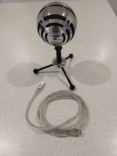 Blue Snowball Ice Wired-USB Microphone, Chrome VGC with Cable and Stand