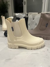 LADIES GIRLS SHORT FASHION ANKLE WELLINGTON BOOTS PLAIN & PATTERNED RAIN WINTER