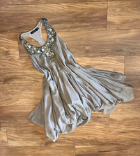 Vintage ALLSAINTS Alyassi Silk Parachute Dress UK 8 Boho Hitched Bustle Xmas NYE