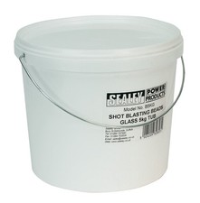 Shot Blasting Beads Glass 5kg * COMES IN STORAGE PLASTIC BUCKET TUB *