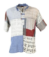 Short Sleeve Patchwork Grandad