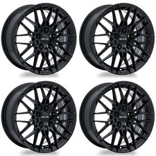 Set of 4 17" Gloss Black Alloy