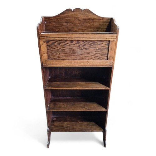 Antique oak bookcase magazine - oak,