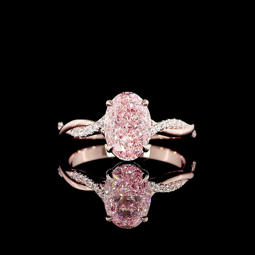 2ct lab grown fancy - 2ct, pink