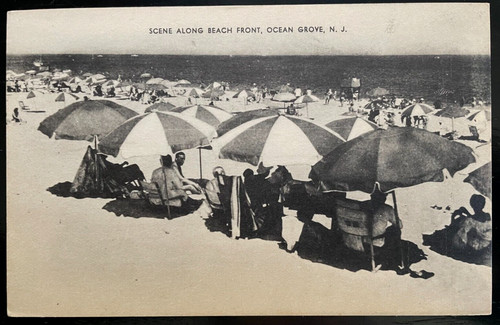 Vintage postcard 1930 beach - postcard,