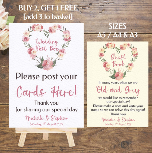Personalised wedding post box - wedding,