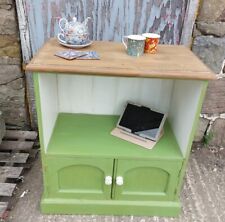 Vintage TV stand cabinet storage F&B Yeabridge Green sitting room cupboard 