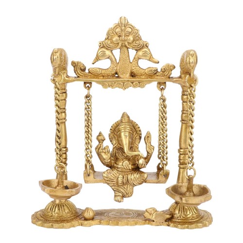 Brass ganesh bhagwan jhula - brass,