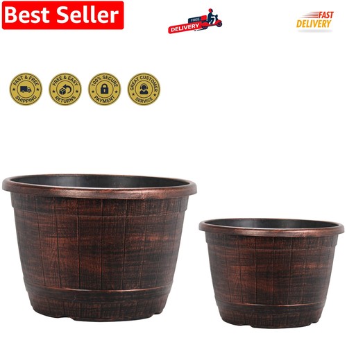 Copper wooden barrel effect - wooden,