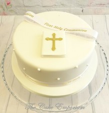 GIRL / BOY 1st HOLY COMMUNION CROSS BIBLE CAKE TOPPER ORNAMENT DECORATION SETS