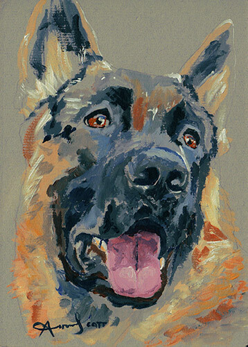 7x5 german shepherd dog - german,