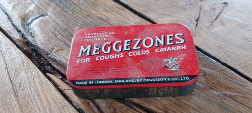 Vintage meggezones tin - vintage,