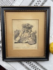 C1816 William Hogarth ‘the Matchmaker ‘ Print Original Glass And Frame 10x11.5”