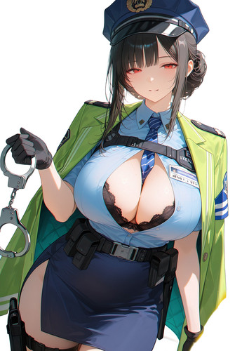 Nikke policewoman vinyl car - policewoman,