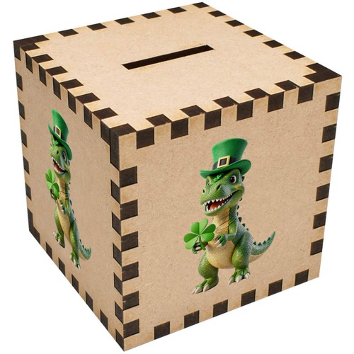 Leprechaun dino money box - money,
