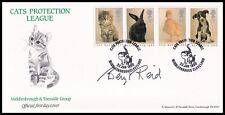 BERYL REID OBE Signed 1990 GB RSPCA Cats Protection League S. Muscroft FDC