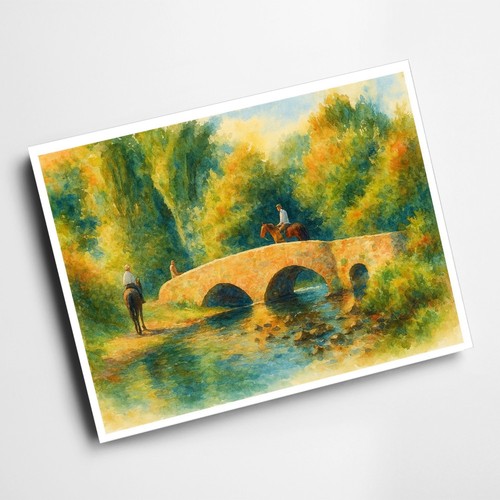 Print packhorse bridge - -,