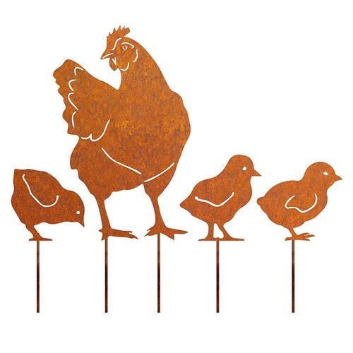 Garden charm with 4pcs rusty - garden,