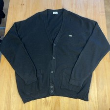 Lacoste Black Cardigan V-Neck