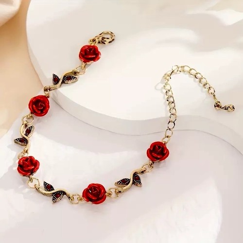 Silver tone red metal - silver,