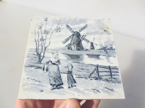 Antique ceramic tile vintage - ceramic,