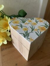 Wooden heart shaped box