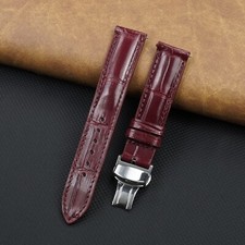 Burgundy Leather Watch Strap