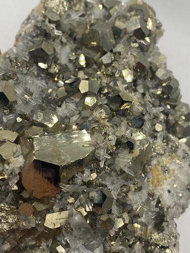 Shiny golden pyrite with - pyrite,
