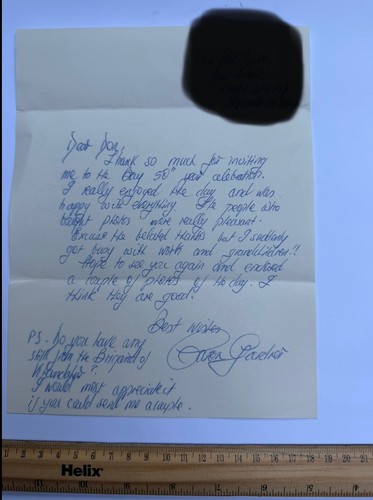 Caron gardner signed letter - caron,