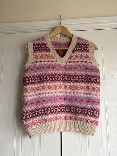 Vintage hand knit pastels fair - vintage,