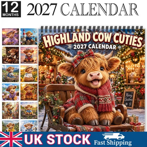 Highland cow calendar 2027 - calendar,