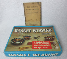 Vintage Basket Weaving Set: 1940 Book and Craft Set Circa 1970s