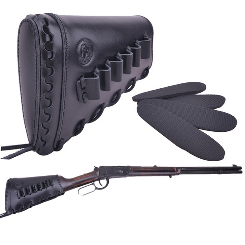 Leather gun buttstock rifle - buttstock,